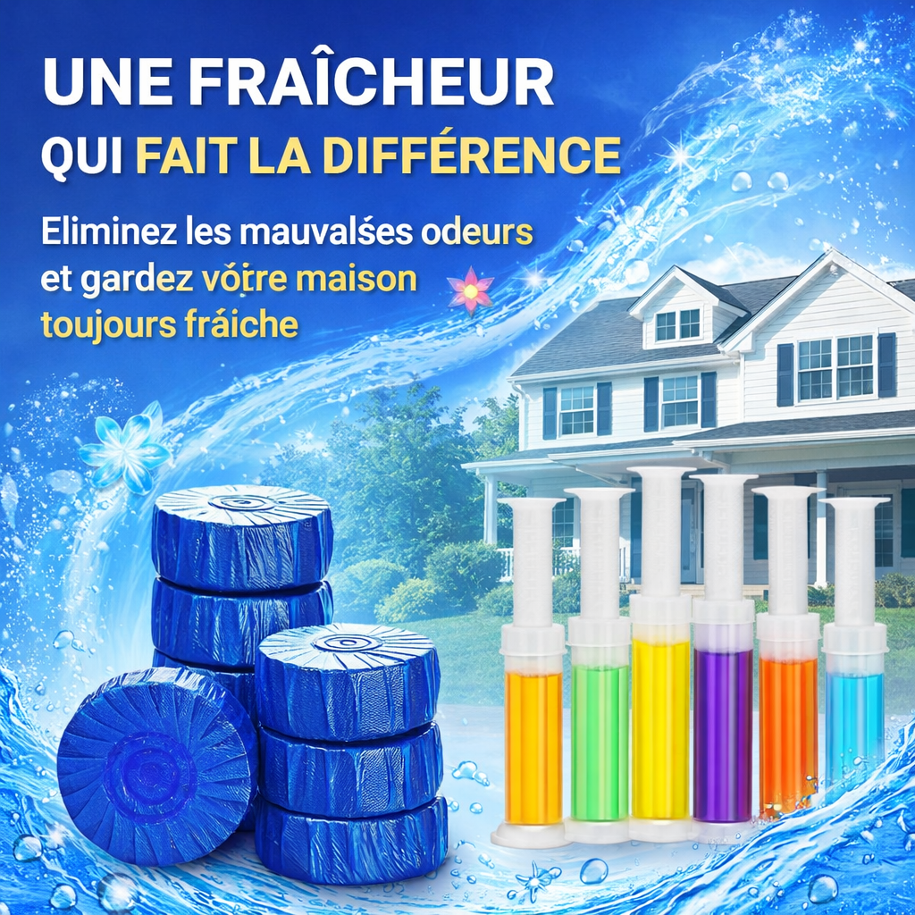 StopOdeur (5 BOULES BLEUS + 5 TUBES SENTEURS)